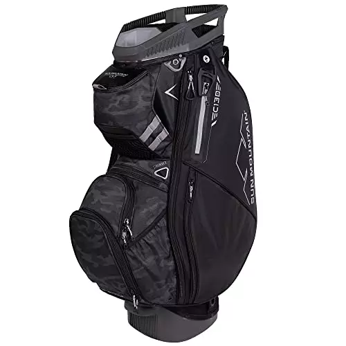 The best golf cart bag on the market is the Sun Mountain C130 14-Way golf bag. This is considered the Ferrari of golf cart bags with 14 full length dividers due to its storage space and incredible protection for your clubs.