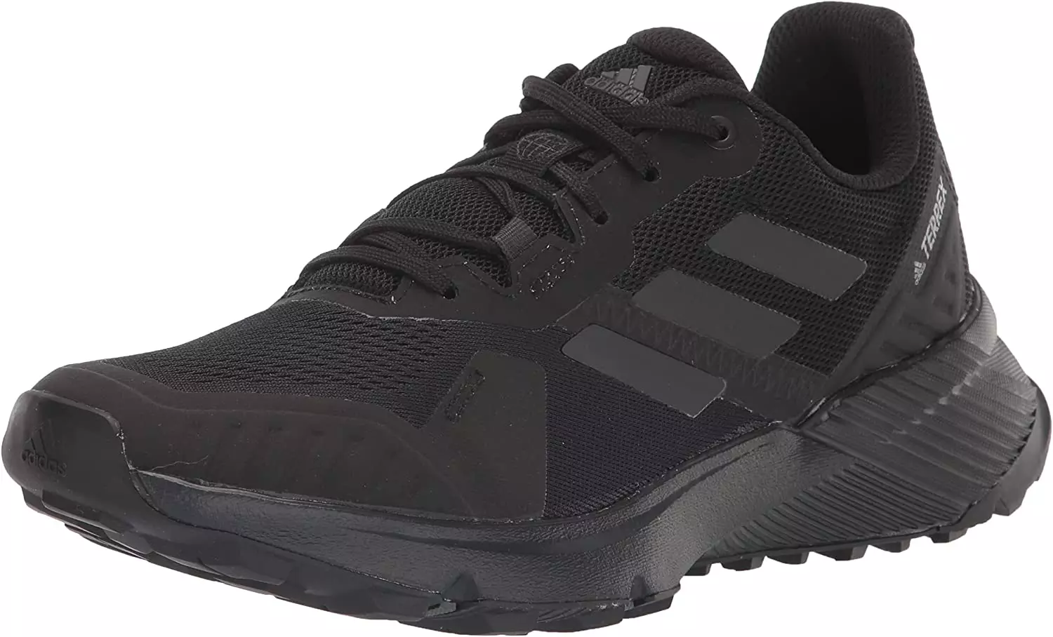 The Adidas Men's Terrex Soulstride Trail Running Shoes is a solid trail shoe that comes in a solid color and goes well with many different clothing styles for the golf course
