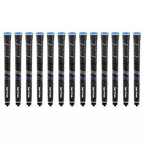 The Golf Pride CP2 Wrap Golf Grip combines a soft, cushioned feel in the lower hand with high-traction control in the upper hand, ensuring a comfortable yet responsive grip for golfers.
