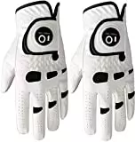 Finger Ten Golf Glove is a white and black golf glove that comes with a durable magnetic golf ball marker