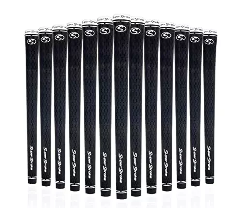 The SuperStroke S-Tech Rubber Golf Club Grip is an innovative, non-tapered grip designed to improve swing mechanics and control, featuring a unique contour and tacky texture for an enhanced connection with the club.