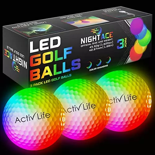 The Activ Life Super Bright LED Golf Balls are a perfect golf ball for kids who want to play in the dark and can easily find their golf ball