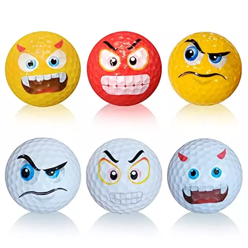 The MOJIFLY Golf Balls is a novelty golf ball that can be used to practice and play with that makes the game so fun for those looking to add a little more color to their golf ball