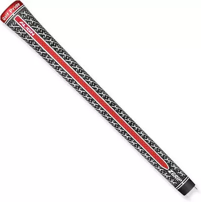The golf pride z grip in with red alignment lines and black with cord grips