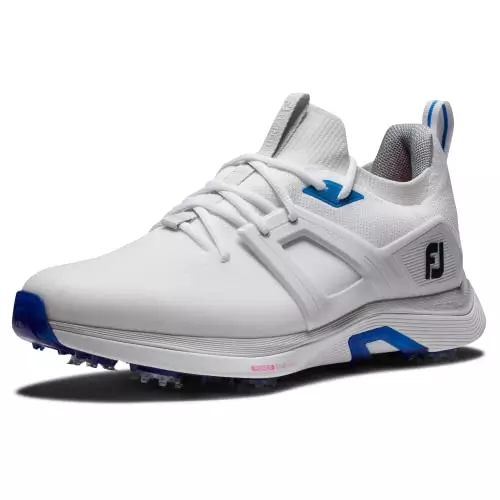 A top of the line golf shoe that is based on a new innovative design from FootJoy, the HYPERFLEX golf shoes for men is perfect for golfers who have narrow feet. This shoe features an awesome mesh upper lip, lightweight support and cushioning so you will be comfortable and walking in style all day.
