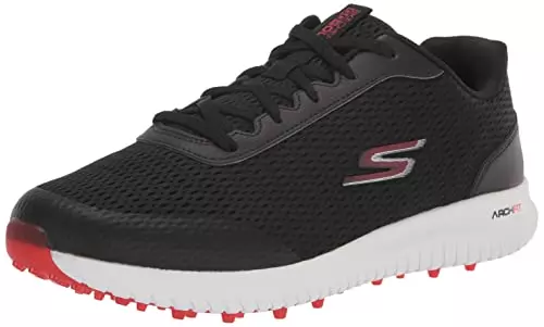 Experience ultimate comfort and performance on the golf course with the Skechers Go Golf Max 3 Fairway Arch Fit golf shoe, featuring a lightweight synthetic upper, ULTRA FLIGHT midsole for responsive cushioning, and an Arch Fit design based on extensive podiatrist research for reduced pressure and optimal weight distribution