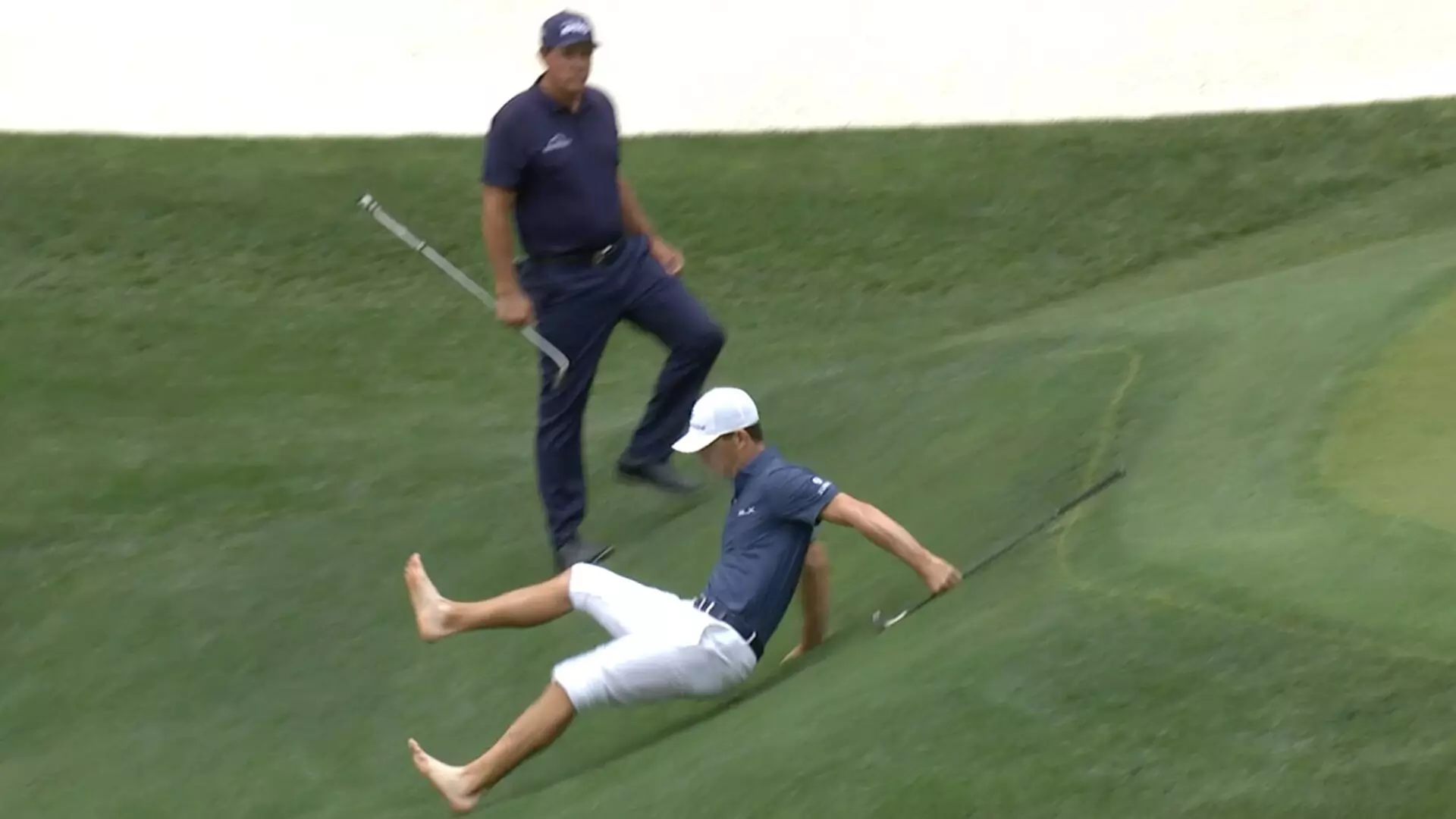 Billy Horschel Slipping at the 2021 Masters