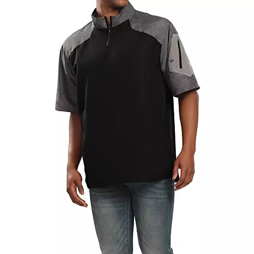 A short-sleeved pullover by Holloway, suitable for sports and activewear, offering a lightweight layer for changing weather conditions