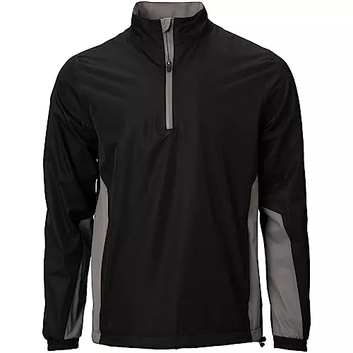 A waterproof pullover designed for male golfers, keeping you dry and comfortable during wet rounds on the golf course