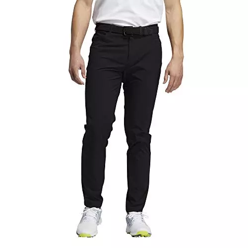 The Adidas Men's Go-to 5-Pocket Primegreen Golf Pant is a slightly slim golf pant that fits well across the waist and thigh area, along with being slightly tapered around the calves