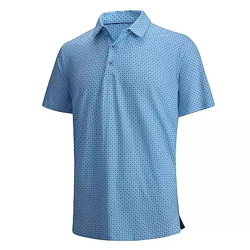 The SAMERM Mens Golf Shirt is quite the eye catcher with mini golf carts imprinted across the shirt that can make it also fun to wear in hot weather conditions
