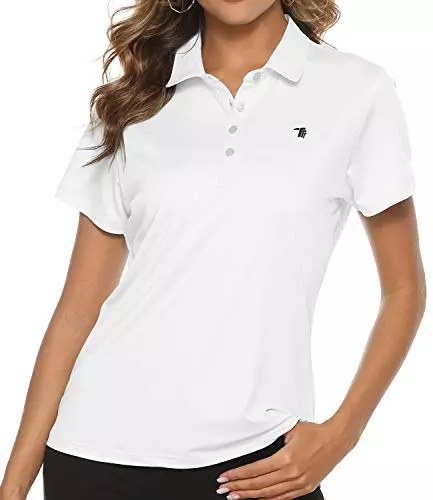The TBMPOY Women's Golf Polo T Shirt includes a 4-button top that is meant to be worn on hot weather golf days