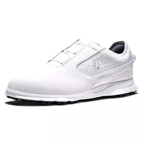 The FootJoy Men's Superlites Xp Boa Golf Shoe are the perfect golf shoe for those with bad knees. The shoe is light, flexible and offers protection from morning dew and unexpected rain.