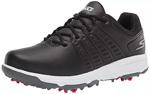 The Skechers Women's Go Jasmine Spiked Waterproof Golf Shoe is a great walking golf shoe that is waterproof and known to have some of the most comfort on the course.  This shoe is worn by many LPGA tour players and was inspired by Skechers go walk series.